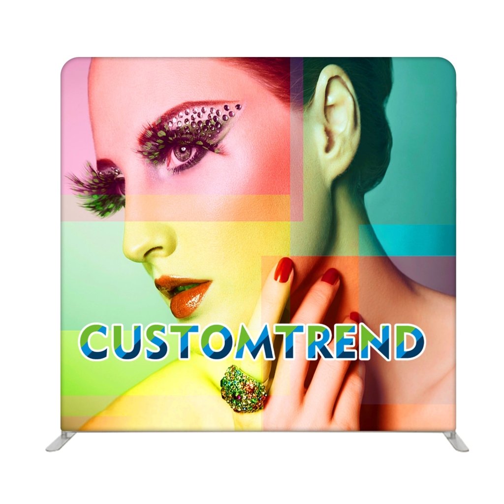 Custom Straight Tension Fabric Display(7.5x20FT +Frame ,Single/Double Sides) - Customtrend