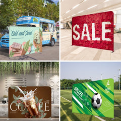 Custom Straight Tension Fabric Display(7.5x20FT +Frame ,Single/Double Sides) - Customtrend