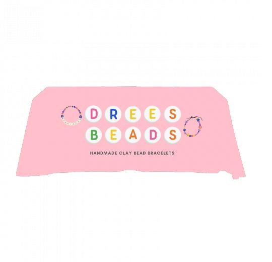 Custom Table Cover Back with Slit(4FT (106"W x 88"H),6FT (130"W x 88"H),8FT (154"W x 88"H)) - Customtrend