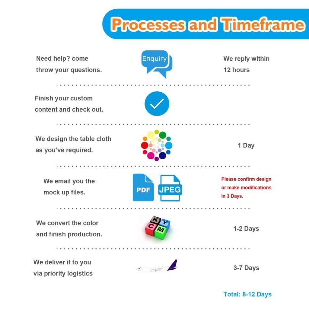 Custom Table Cover Back with Slit(4FT (106"W x 88"H),6FT (130"W x 88"H),8FT (154"W x 88"H)) - Customtrend