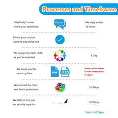 Custom Table Cover Back with Slit(4FT (106"W x 88"H),6FT (130"W x 88"H),8FT (154"W x 88"H)) - Customtrend