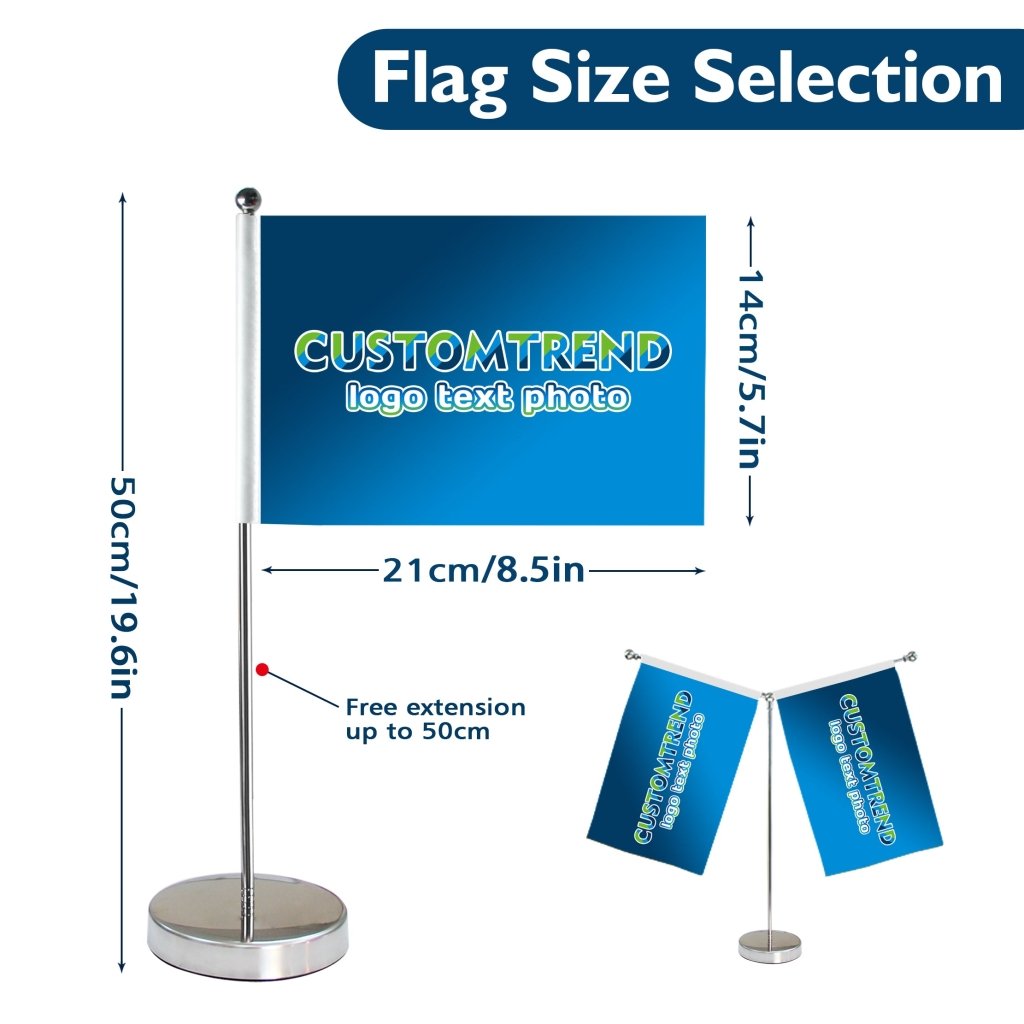 Custom Table Flag(Single/Double Flagpole) - Customtrend