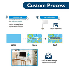 Custom Table Flag(Single/Double Flagpole) - Customtrend