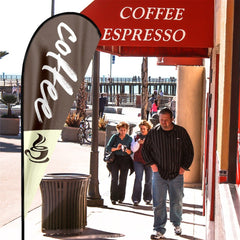 Custom Teardrop Swooper Flag - 2.6x7.2FT, Single/Double - Sided - Customtrend