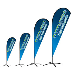 Custom Teardrop Swooper Flag - 2.6x7.2FT, Single/Double - Sided - Customtrend