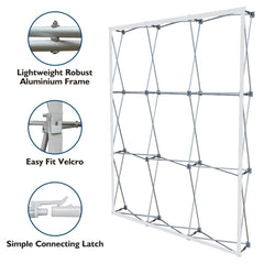 Custom Velcro Tension Fabric Pop Up Display(8'x8' & 8'x10' With Stand) - Customtrend