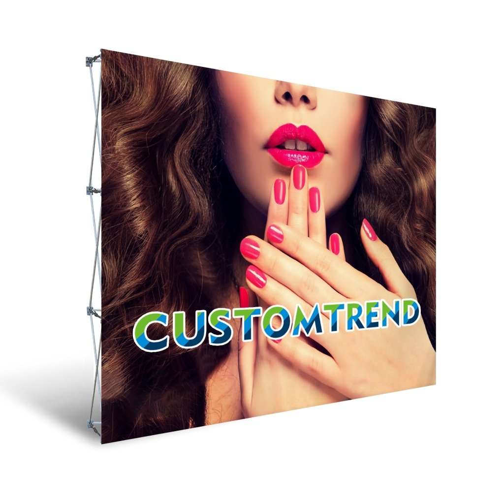 Custom Velcro Tension Fabric Pop Up Display(8'x8' & 8'x10' With Stand) - Customtrend