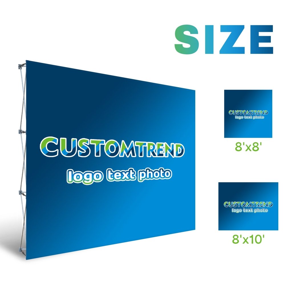 Custom Velcro Tension Fabric Pop Up Display(8'x8' & 8'x10' With Stand) - Customtrend