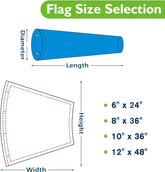 Custom WindSock for Outside(6" X 24",8" X 36",10" X 36",12" X 48") - Customtrend