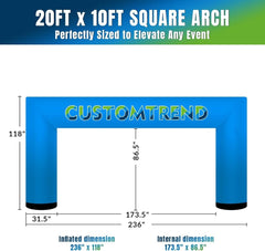 20ft Custom Square Air-Sealed Inflatable Arch – Suitable for Various Events - Customtrend