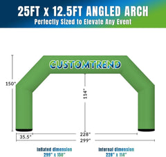 25ft Custom Angled Air-Sealed Inflatable Arch – Suitable for Various Events - Customtrend