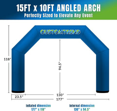 15ft Custom Angled Air-Sealed Inflatable Arch – Suitable for Various Events