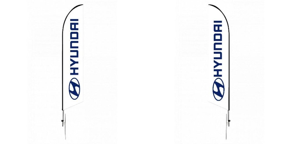 Custom Blade Flags - 2.6x13.5,Single/Double - Customtrend