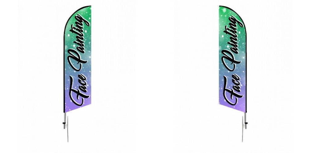 Custom Blade Flags - 2x8,Single/Double - Customtrend