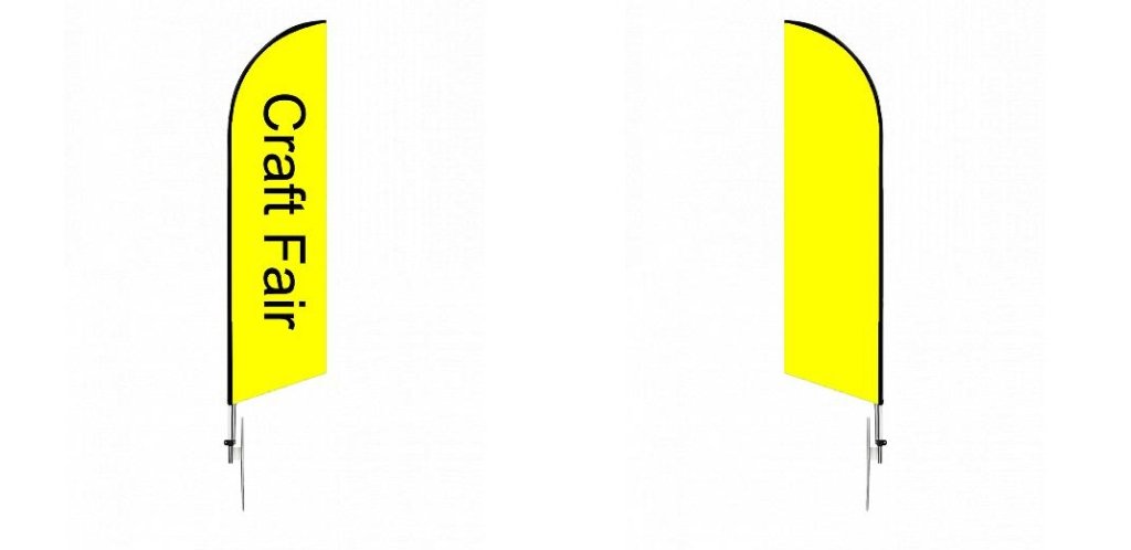 Custom Blade Flags - 2x8,Single/Double - Customtrend