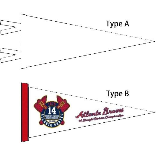 Custom Felt Pennant Flag(7.8&34;x 17&34;/11&34;x 27&34;/12&34; x 30&34;,Type A/B) - Customtrend