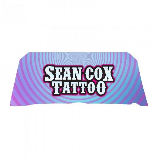 Custom Table Cover Back with Slit(4FT (106"W x 88"H),6FT (130"W x 88"H),8FT (154"W x 88"H)) - Customtrend