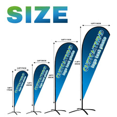 Suitable for 2.3X5.6FT Feather Flag Flagpole - Customtrend