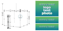 Tent Frame + 1 Full Wall + 2 Half Walls(with Rails) - Customtrend
